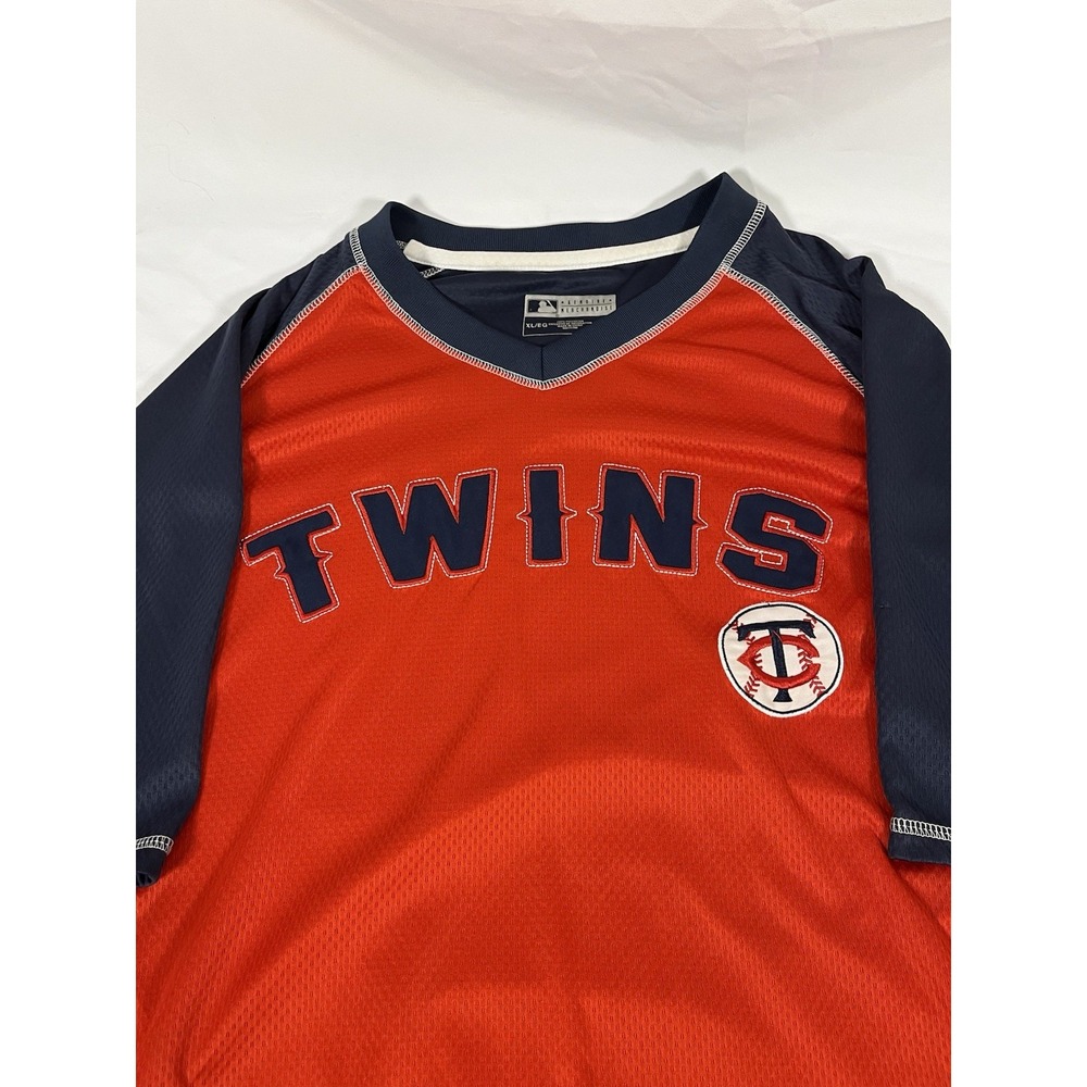 Minnesota Twins MLB Mesh Jersey Shirt Men's XL Red Blue Genuine Merchandise